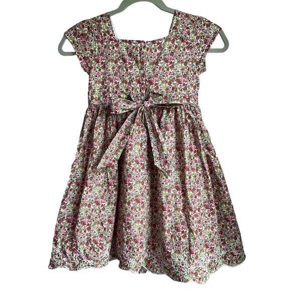 Laura Ashley Girl 6X Ditsy Floral Dress Embroidered Lace Butterfly Tulle Hem Lin - Picture 2 of 15